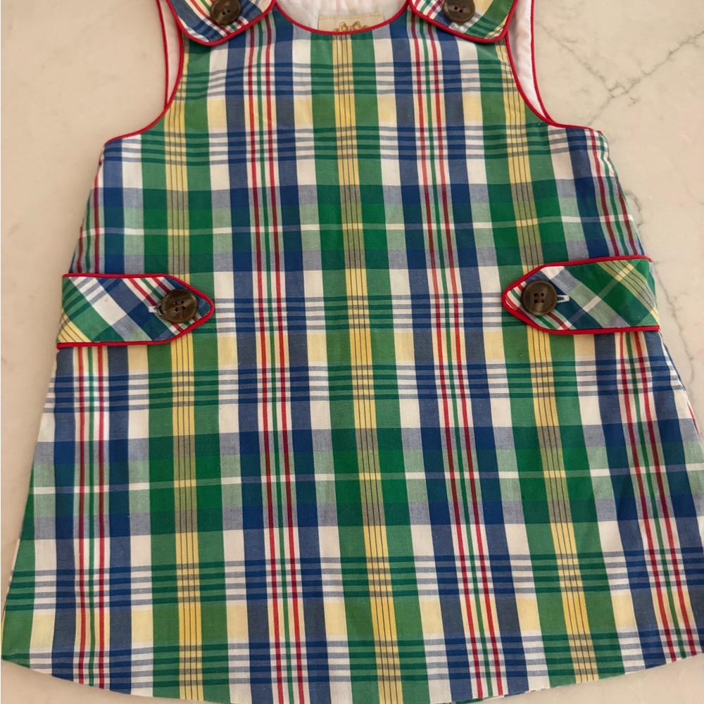 The Beaufort Bonnet Company Plaid Dress with Button Details